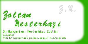 zoltan mesterhazi business card