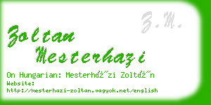 zoltan mesterhazi business card